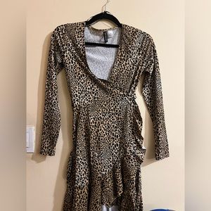 H&M cheetah animal print dress